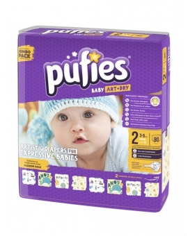 Подгузники Pufies Baby Art&Dry Mini 80 шт. (3-6 кг)